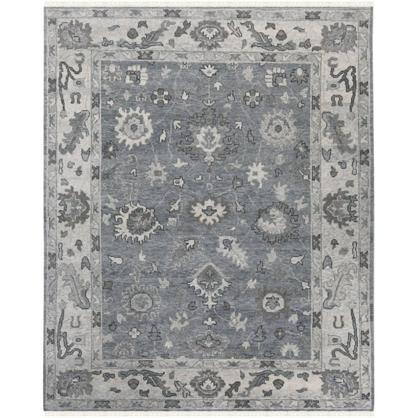 Amer Rugs Marlow Hand-knotted Area Rug With Floral Motifs, Perfect For Modern American Home Decor Style Blue Wool, Raw Handspun Silk Mrl20203