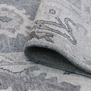 Amer Rugs Marlow Hand-knotted Area Rug With Floral Motifs, Perfect For Modern American Home Decor Style Blue Wool, Raw Handspun Silk Mrl20203