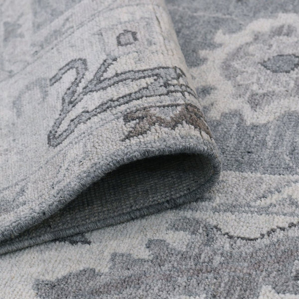 Amer Rugs Marlow Hand-knotted Area Rug With Floral Motifs, Perfect For Modern American Home Decor Style Blue Wool, Raw Handspun Silk Mrl20203