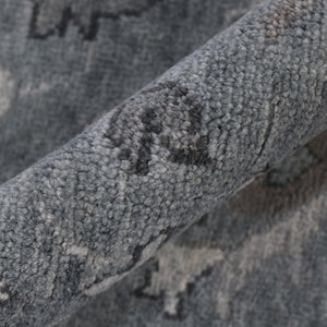 Amer Rugs Marlow Hand-knotted Area Rug With Floral Motifs, Perfect For Modern American Home Decor Style Blue Wool, Raw Handspun Silk Mrl20203