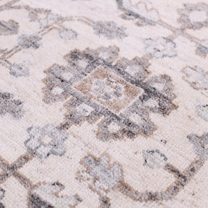 Amer Rugs Marlow Hand-knotted Area Rug With Floral Motifs, Perfect For Modern American Home Decor Style Ivory Wool, Raw Handspun Silk Mrl30912