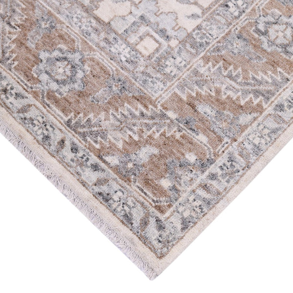 Amer Rugs Marlow Hand-knotted Area Rug With Floral Motifs, Perfect For Modern American Home Decor Style Ivory Wool, Raw Handspun Silk Mrl30912
