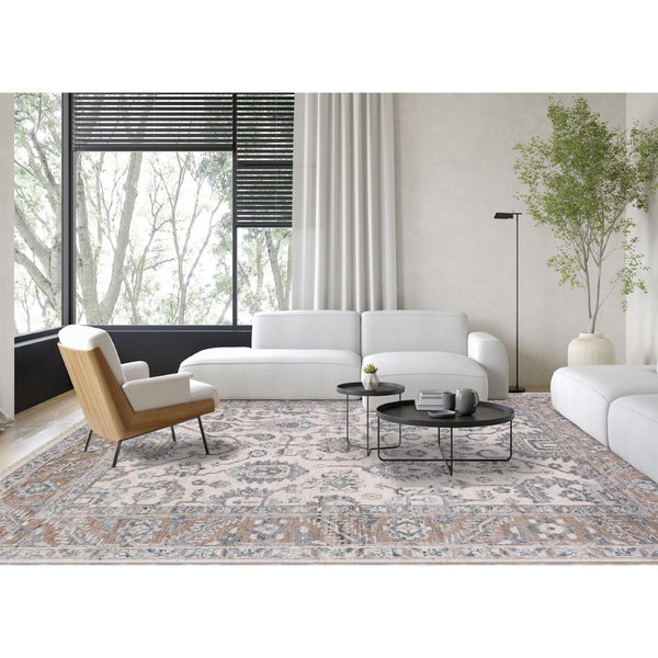 Amer Rugs Marlow Hand-knotted Area Rug With Floral Motifs, Perfect For Modern American Home Decor Style Ivory Wool, Raw Handspun Silk Mrl30912