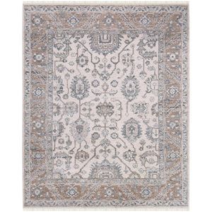 Amer Rugs Marlow Hand-knotted Area Rug With Floral Motifs, Perfect For Modern American Home Decor Style Ivory Wool, Raw Handspun Silk Mrl30912