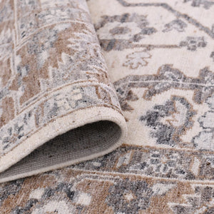 Amer Rugs Marlow Hand-knotted Area Rug With Floral Motifs, Perfect For Modern American Home Decor Style Ivory Wool, Raw Handspun Silk Mrl30912