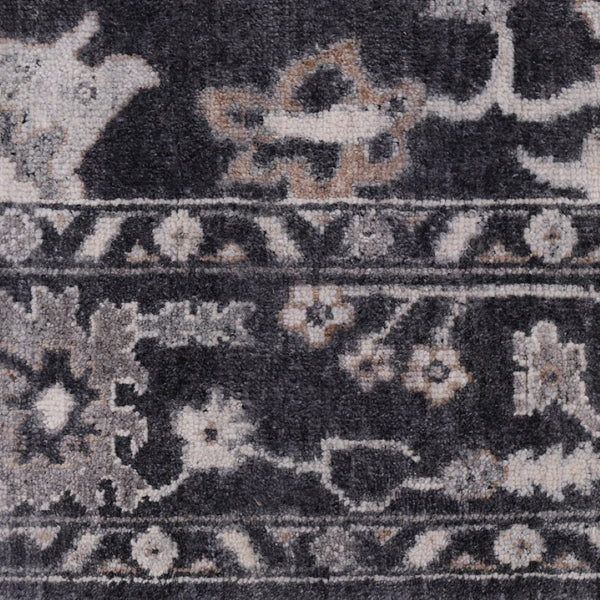 Amer Rugs Marlow Hand-knotted Area Rug With Floral Motifs, Perfect For Modern American Home Decor Style Dark Gray Wool, Raw Handspun Silk Mrl60912