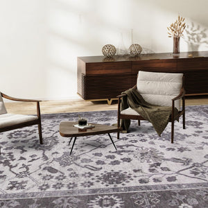 Amer Rugs Marlow Hand-knotted Area Rug With Floral Motifs, Perfect For Modern American Home Decor Style Light Gray Wool, Raw Handspun Silk Mrl70203