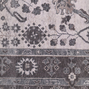 Amer Rugs Marlow Hand-knotted Area Rug With Floral Motifs, Perfect For Modern American Home Decor Style Light Gray Wool, Raw Handspun Silk Mrl70203