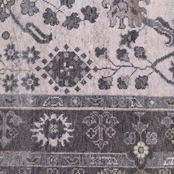 Amer Rugs Marlow Hand-knotted Area Rug With Floral Motifs, Perfect For Modern American Home Decor Style Light Gray Wool, Raw Handspun Silk Mrl70203