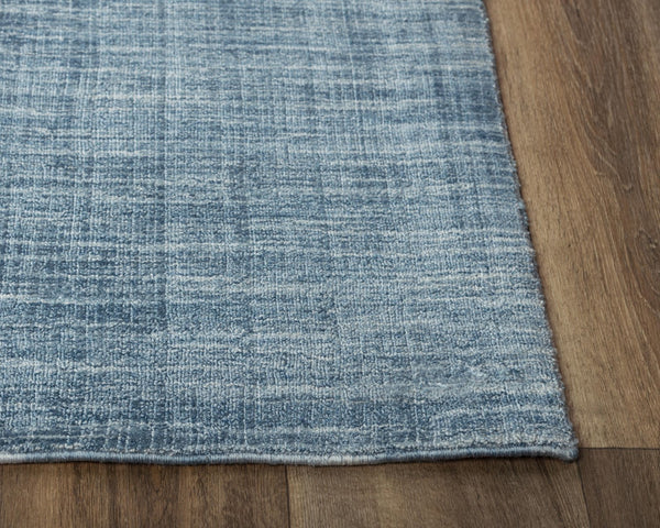 Rizzy Meridian MRN981 Hand Loomed Tone on Tone Recycled Polyester Rug Dk. Blue 8'9" x 11'9"