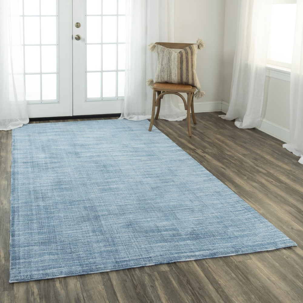 Rizzy Meridian MRN981 Hand Loomed Tone on Tone Recycled Polyester Rug Dk. Blue 8'9" x 11'9"