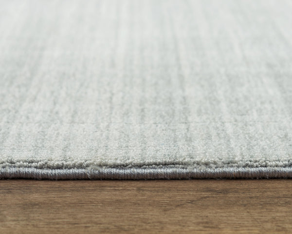 Rizzy Meridian MRN982 Hand Loomed Tone on Tone Recycled Polyester Rug Silver 8'9" x 11'9"