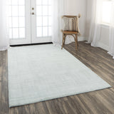Rizzy Meridian MRN982 Hand Loomed Tone on Tone Recycled Polyester Rug Silver 8'9" x 11'9"