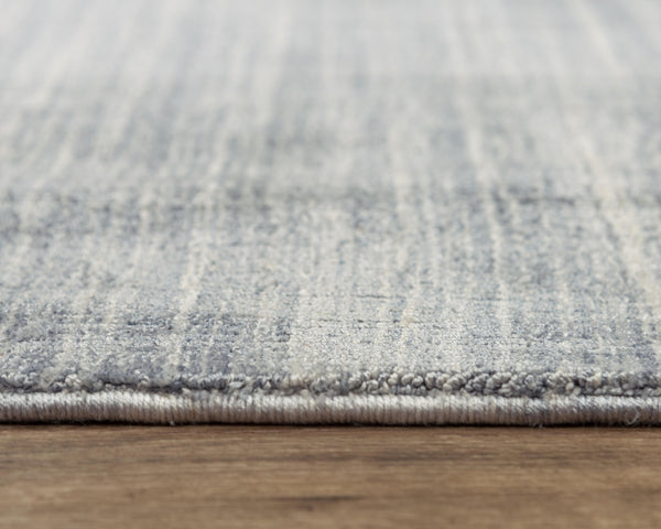 Rizzy Meridian MRN983 Hand Loomed Tone on Tone Recycled Polyester Rug Lt. Blue 8'9" x 11'9"