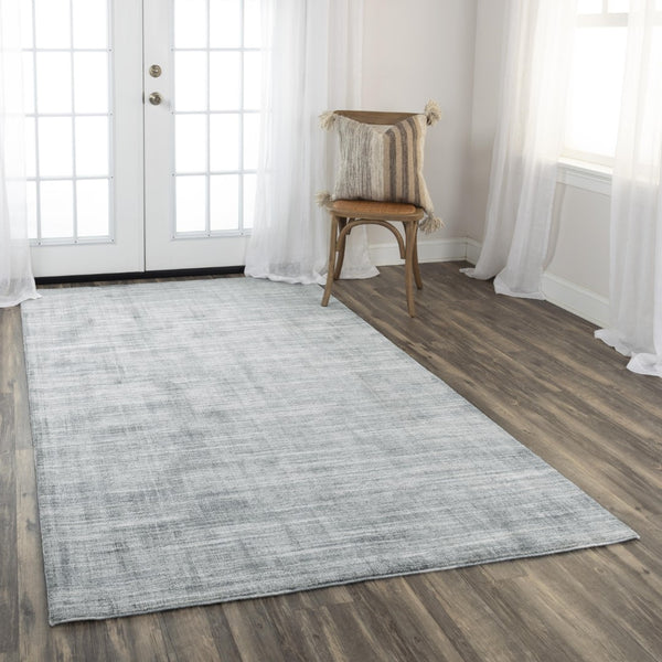 Rizzy Meridian MRN983 Hand Loomed Tone on Tone Recycled Polyester Rug Lt. Blue 8'9" x 11'9"
