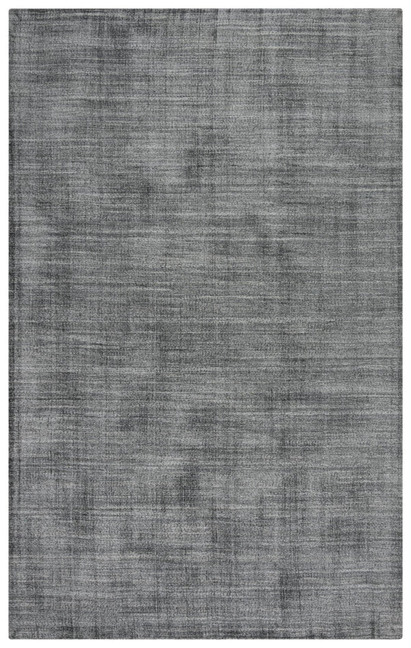 Rizzy Meridian MRN984 Hand Loomed Tone on Tone Recycled Polyester Rug Dk. Gray 8'9" x 11'9"