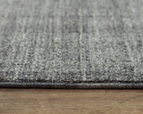 Rizzy Meridian MRN984 Hand Loomed Tone on Tone Recycled Polyester Rug Dk. Gray 8'9" x 11'9"