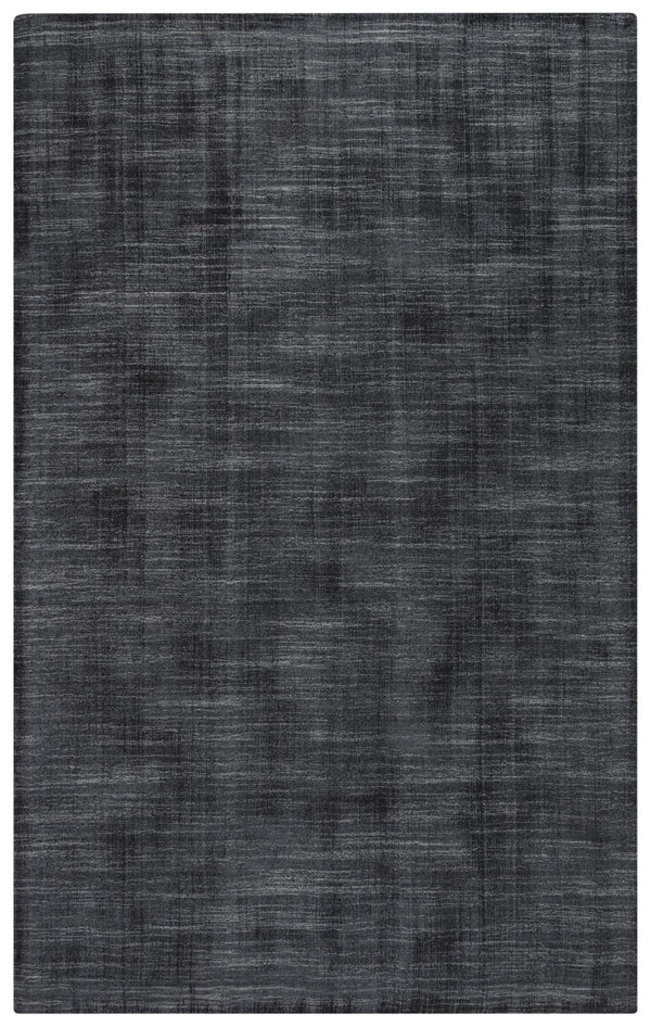 Rizzy Meridian MRN985 Hand Loomed Tone on Tone Recycled Polyester Rug Charcoal 8'9" x 11'9"