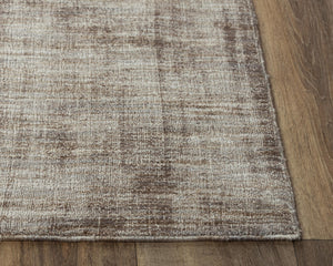 Rizzy Meridian MRN986 Hand Loomed Tone on Tone Recycled Polyester Rug Beige 8'9" x 11'9"