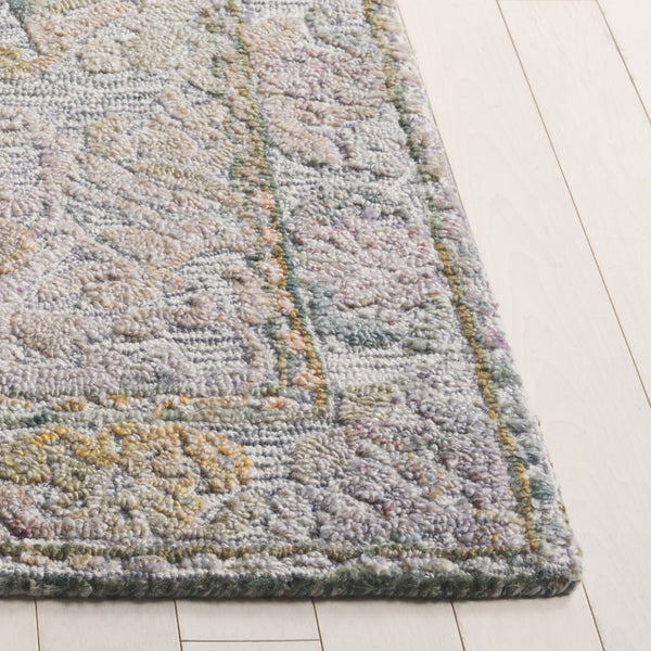 Safavieh Marquee Runner Rug - Hand-tufted Traditional Design For Hallways, Entryways, And Cozy Spaces Green ,Ivory Polyester Pile Mrq103y-5