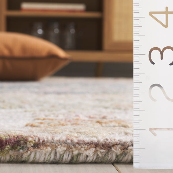 Safavieh Marquee Elegant Hand-tufted Runner Rug - Timeless Design For Hallways And Entryways, Artisan Crafted Green ,Brown Polyester Pile Mrq104y-5