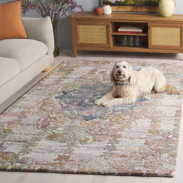 Safavieh Marquee Elegant Hand-tufted Area Rug From India – Timeless Charm For Cozy Spaces And Decor Green ,Brown Polyester Pile Mrq104y-6