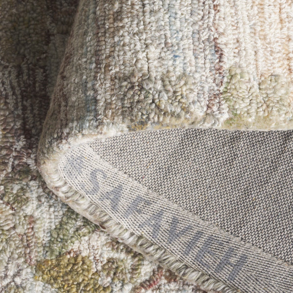 Safavieh Marquee Elegant Hand-tufted Runner Rug - Timeless Design For Hallways And Entryways, Artisan Crafted Green ,Brown Polyester Pile Mrq104y-5