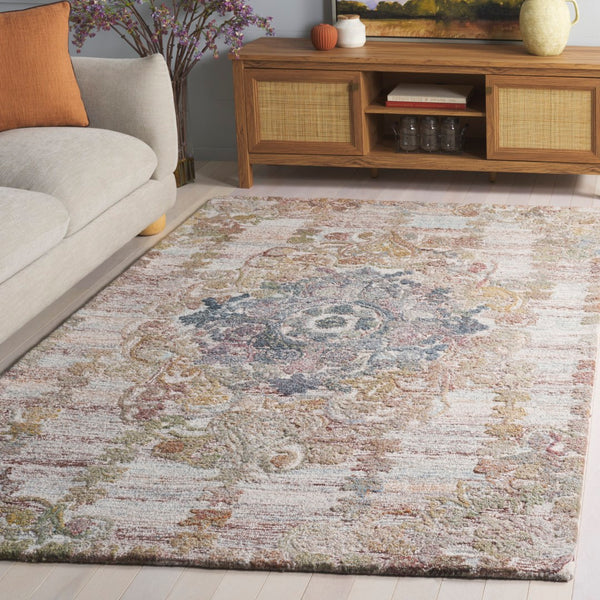 Safavieh Marquee Elegant Hand-tufted Area Rug From India – Timeless Charm For Cozy Spaces And Decor Green ,Brown Polyester Pile Mrq104y-6