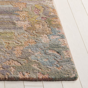 Safavieh Marquee Hand-tufted Runner Rug For Hallway - Elegant, Durable Design In Rich Warm Tones Rust ,Green Polyester Pile Mrq105p-5