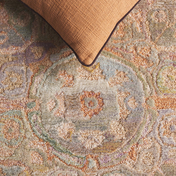 Safavieh Marquee Hand-tufted Runner Rug For Hallway - Elegant, Durable Design In Rich Warm Tones Rust ,Green Polyester Pile Mrq105p-5