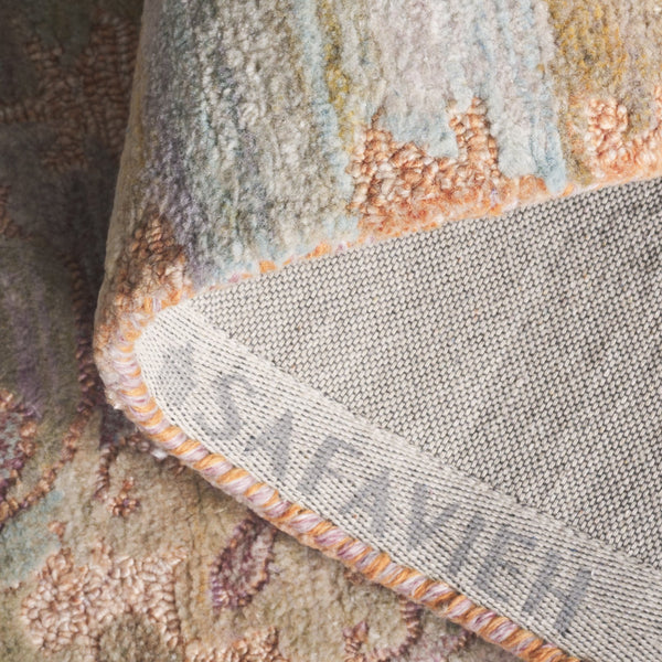 Safavieh Marquee Hand-tufted Runner Rug For Hallway - Elegant, Durable Design In Rich Warm Tones Rust ,Green Polyester Pile Mrq105p-5