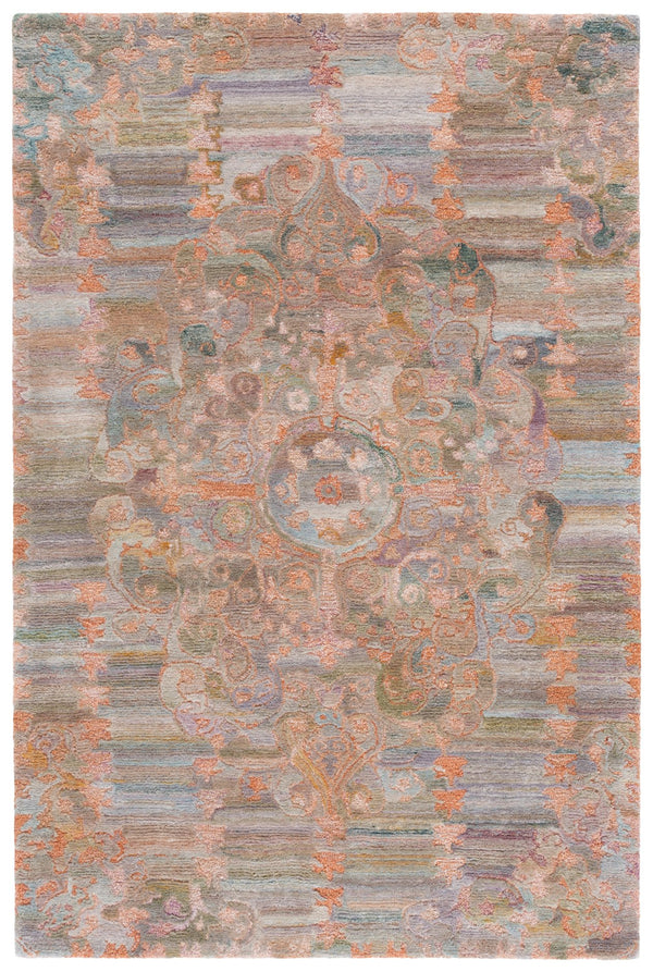 Safavieh Marquee Hand-tufted Runner Rug For Hallway - Elegant, Durable Design In Rich Warm Tones Rust ,Green Polyester Pile Mrq105p-5