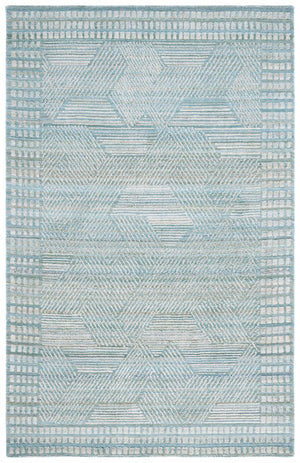 Safavieh Marquee 107 Hand Tufted Polyester Pile Transitional Rug Turquoise / Grey MRQ107K-8