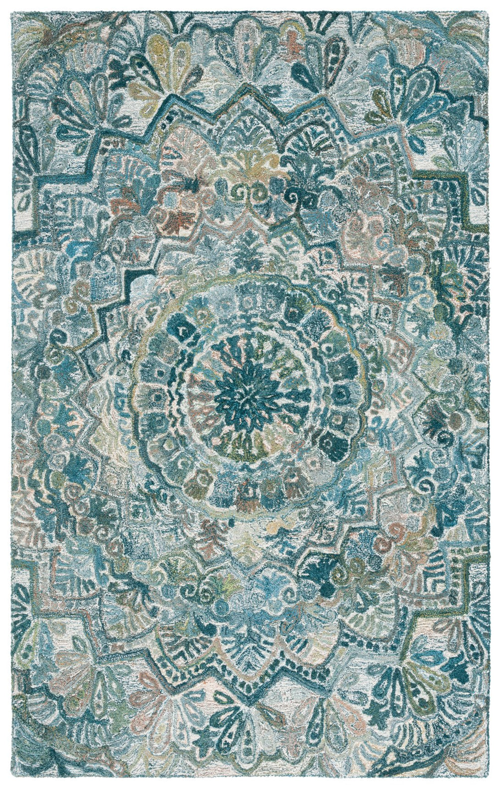 Safavieh Marquee Exquisite Hand-tufted Area Rug - Luxurious Artisan Craftsmanship For Timeless Elegance Aqua ,Green 80% Polyester,20% Wool Mrq110m-5
