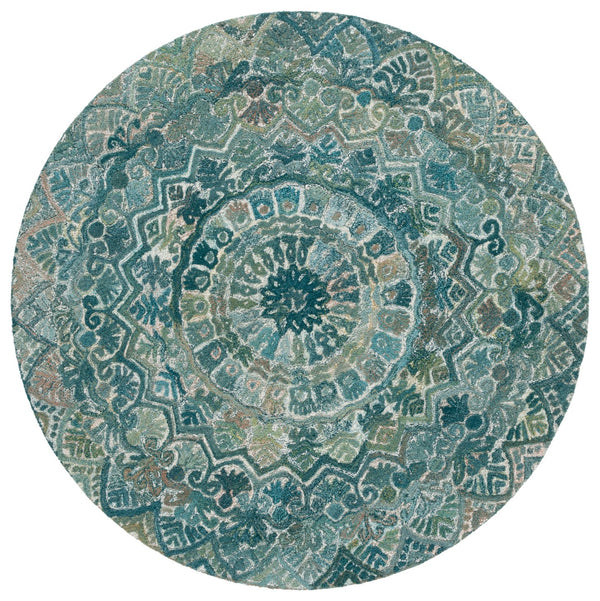Safavieh Marquee Exquisite Hand-tufted Area Rug - Luxurious Artisan Craftsmanship For Timeless Elegance Aqua ,Green 80% Polyester,20% Wool Mrq110m-5