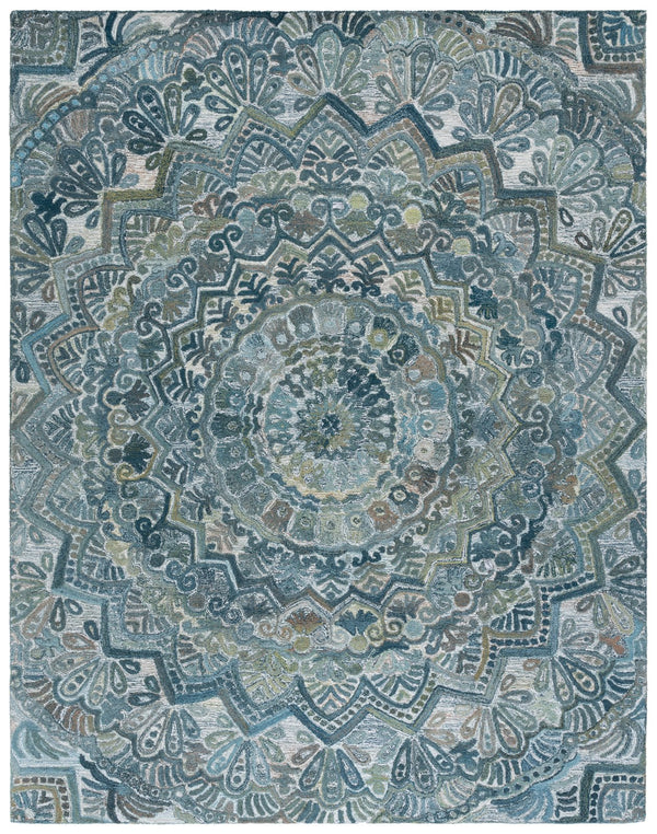 Safavieh Marquee Exquisite Hand-tufted Area Rug - Luxurious Artisan Craftsmanship For Timeless Elegance Aqua ,Green 80% Polyester,20% Wool Mrq110m-5