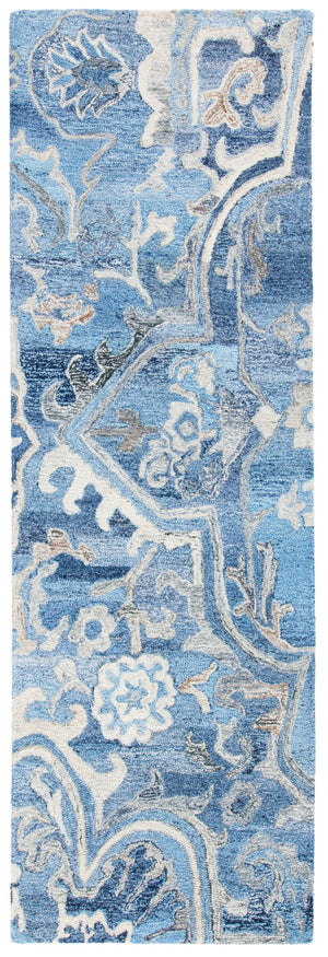 Safavieh Marquee Transitional Area Rug - Large Hand-tufted Design With Eco-friendly Materials And Elegance Blue ,Grey 90% Recycled Polyester And 10% Wool Mrq116m-27