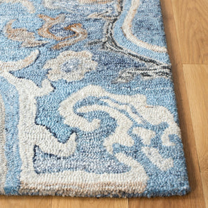 Safavieh Marquee Transitional Area Rug - Large Hand-tufted Design With Eco-friendly Materials And Elegance Blue ,Grey 90% Recycled Polyester And 10% Wool Mrq116m-27