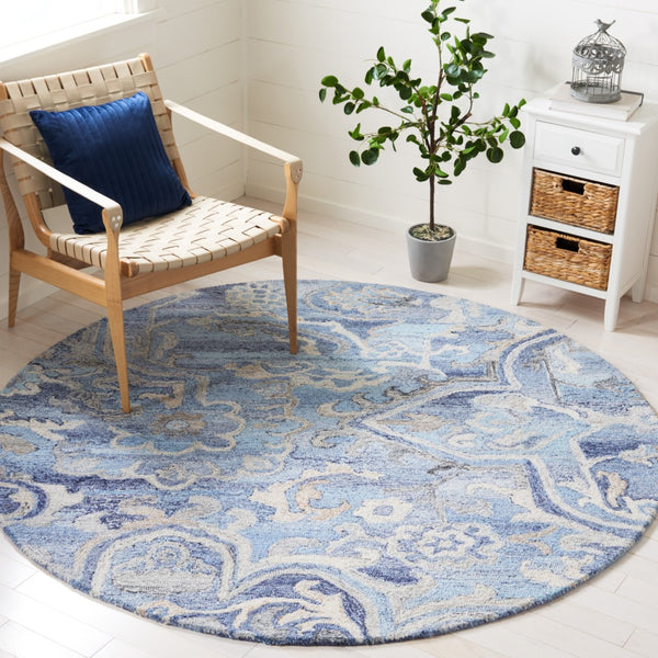 Safavieh Marquee Transitional Area Rug - Large Hand-tufted Design With Eco-friendly Materials And Elegance Blue ,Grey 90% Recycled Polyester And 10% Wool Mrq116m-27