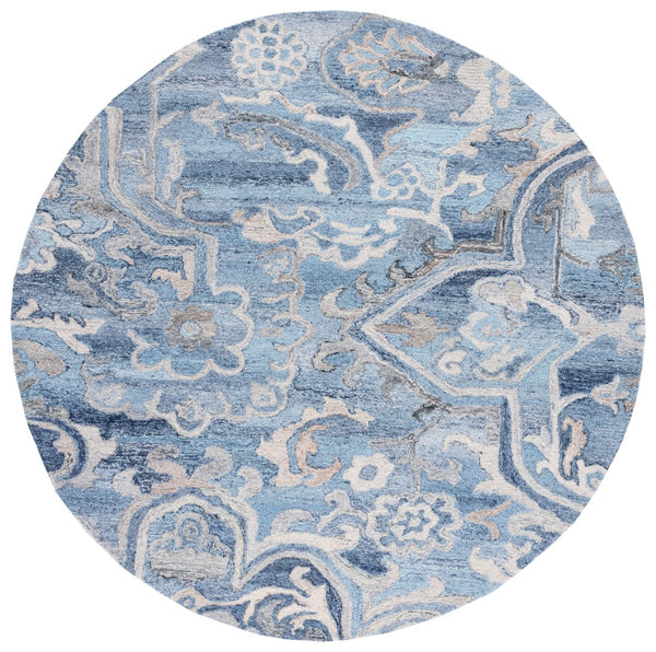 Safavieh Marquee Transitional Area Rug - Large Hand-tufted Design With Eco-friendly Materials And Elegance Blue ,Grey 90% Recycled Polyester And 10% Wool Mrq116m-27