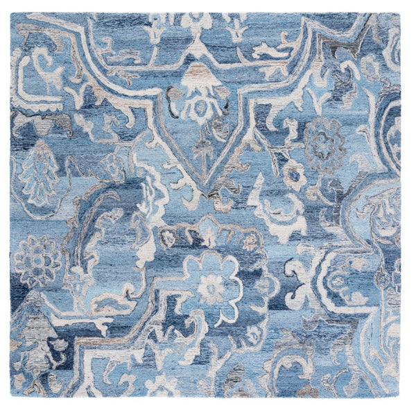 Safavieh Marquee Transitional Area Rug - Large Hand-tufted Design With Eco-friendly Materials And Elegance Blue ,Grey 90% Recycled Polyester And 10% Wool Mrq116m-27