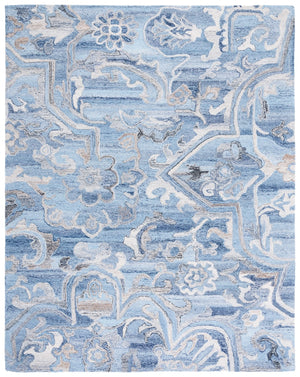 Safavieh Marquee Transitional Area Rug - Large Hand-tufted Design With Eco-friendly Materials And Elegance Blue ,Grey 90% Recycled Polyester And 10% Wool Mrq116m-27