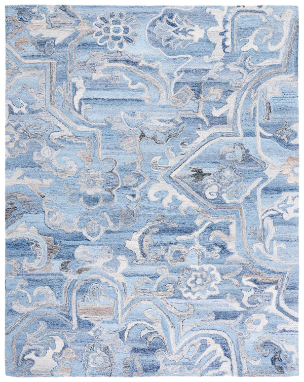 Safavieh Marquee Transitional Area Rug - Large Hand-tufted Design With Eco-friendly Materials And Elegance Blue ,Grey 90% Recycled Polyester And 10% Wool Mrq116m-27