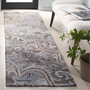 Safavieh Marquee Transitional Area Rug - Large Hand-tufted Design With Eco-friendly Materials And Elegance Brown ,Grey 90% Recycled Polyester And 10% Wool Mrq116t-8