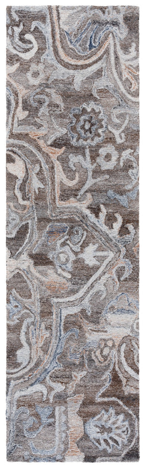Safavieh Marquee Transitional Area Rug - Large Hand-tufted Design With Eco-friendly Materials And Elegance Brown ,Grey 90% Recycled Polyester And 10% Wool Mrq116t-8