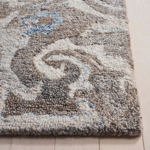 Safavieh Marquee Transitional Area Rug - Large Hand-tufted Design With Eco-friendly Materials And Elegance Brown ,Grey 90% Recycled Polyester And 10% Wool Mrq116t-8