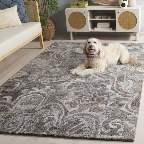 Safavieh Marquee Hand-tufted Runner Rug: Elegant Transitional Design For Hallways And Entryways In Any Home Brown ,Grey 90% Recycled Polyester And 10% Wool Mrq116t-5