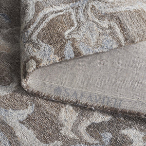 Safavieh Marquee Hand-tufted Runner Rug: Elegant Transitional Design For Hallways And Entryways In Any Home Brown ,Grey 90% Recycled Polyester And 10% Wool Mrq116t-5