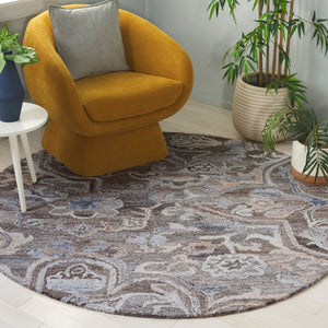 Safavieh Marquee Transitional Area Rug - Large Hand-tufted Design With Eco-friendly Materials And Elegance Brown ,Grey 90% Recycled Polyester And 10% Wool Mrq116t-8