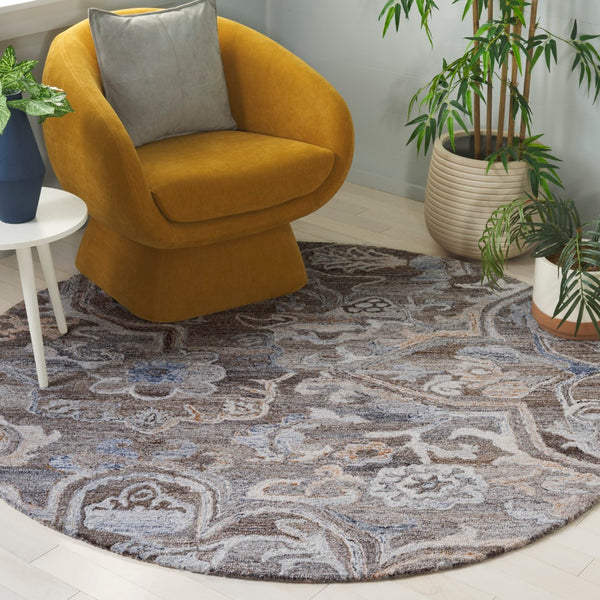 Safavieh Marquee Transitional Area Rug - Large Hand-tufted Design With Eco-friendly Materials And Elegance Brown ,Grey 90% Recycled Polyester And 10% Wool Mrq116t-8